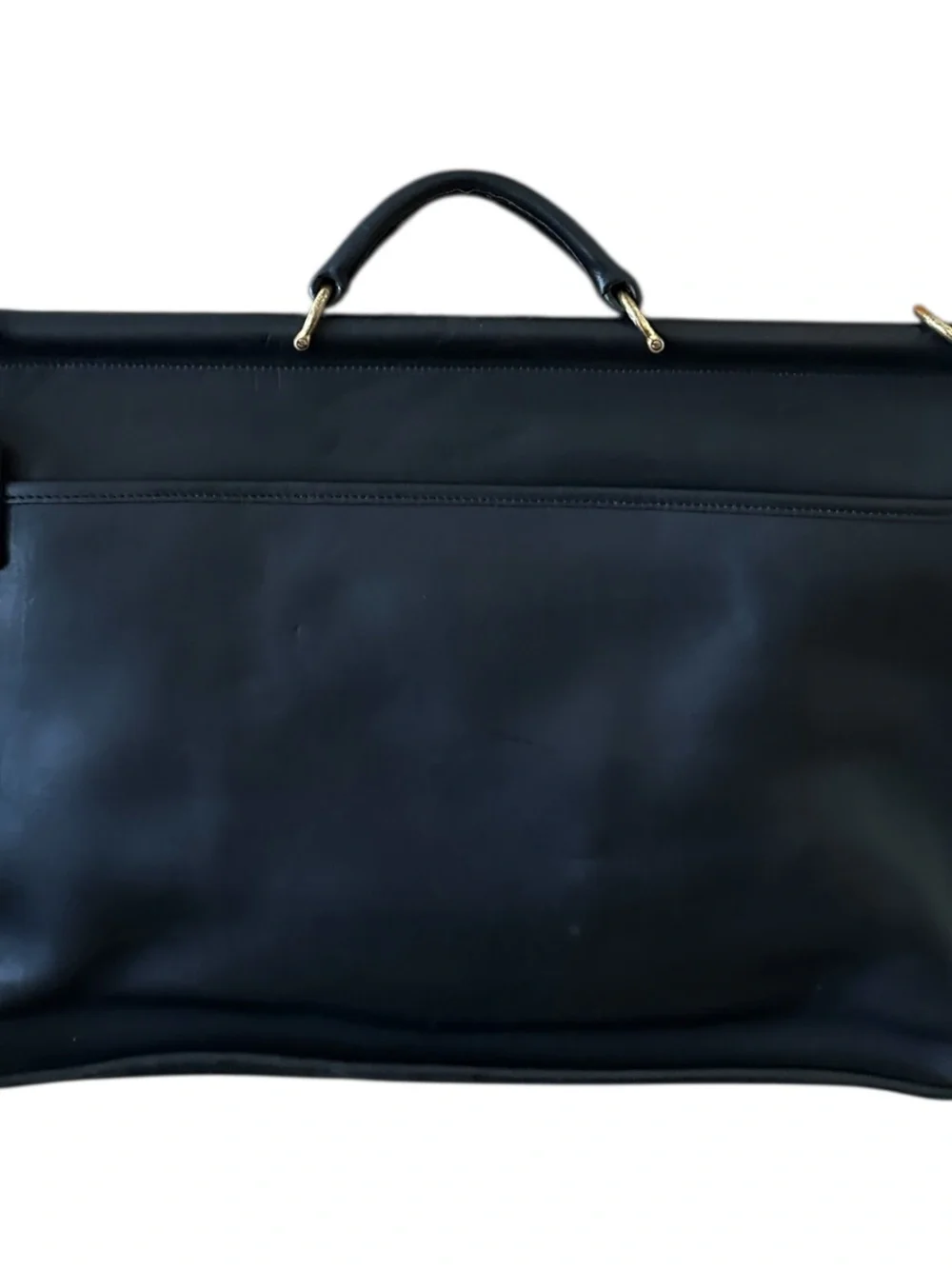 Vintage COACH 2000 5266 Black Leather Beekman Messenger Bag.